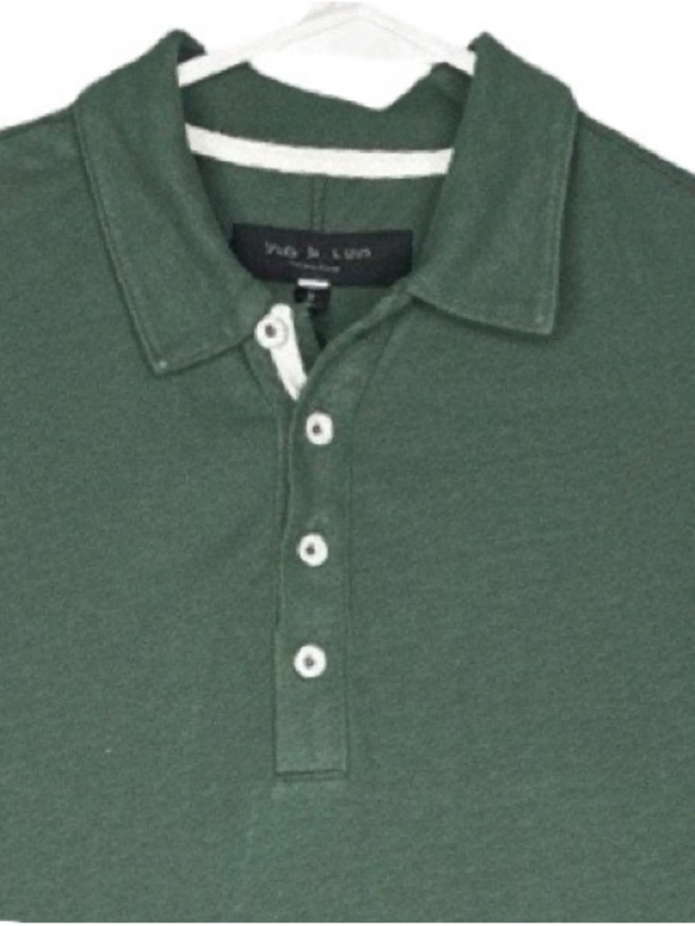 rag & bone Forest Green Polo Shirt Small